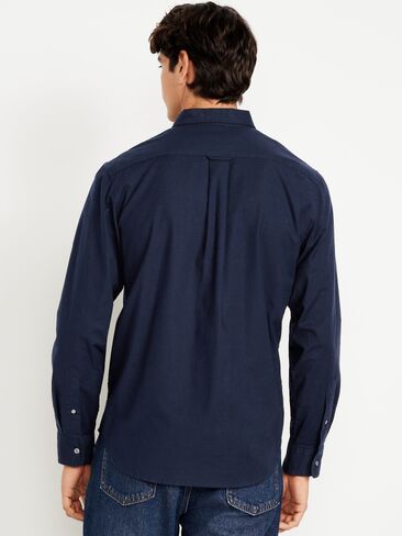 قميص أكسفورد كلاسيكي مناسب للاستخدام اليومي من Old Navy - باللون الأزرق الداكن in Kuwait