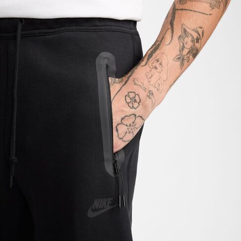 Nike Tech Men's Fleece Open-Hem Pants (HJ6533-010, Black/Black) Size XX-Large in Saudi Arabia