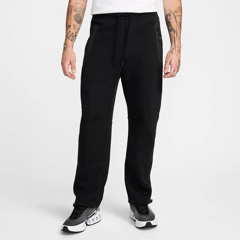 Nike Tech Men's Fleece Open-Hem Pants (HJ6533-010, Black/Black) Size XX-Large in Saudi Arabia