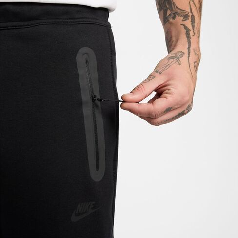 Nike Tech Men's Fleece Open-Hem Pants (HJ6533-010, Black/Black) Size XX-Large in Saudi Arabia