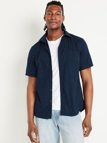 Old Navy Classic Fit Everyday Pocket Shirt - Navy Dots in Saudi Arabia