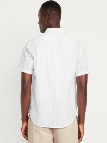 Old Navy Classic Fit Everyday Dobby Shirt - White Dobby in Saudi Arabia