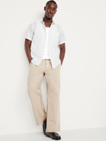Old Navy Classic Fit Everyday Dobby Shirt - White Dobby in Saudi Arabia