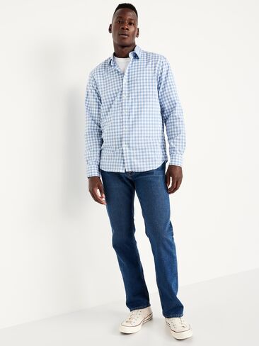 قميص Old Navy كلاسيكي مناسب للاستخدام اليومي - قماش قطني أزرق in Saudi Arabia
