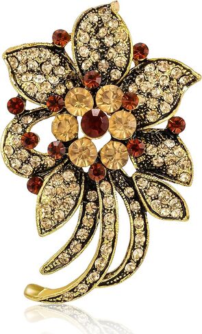 HAISWET Wedding Bridal Rhinestone Flower-shape Brooch Pin for Women in Saudi Arabia