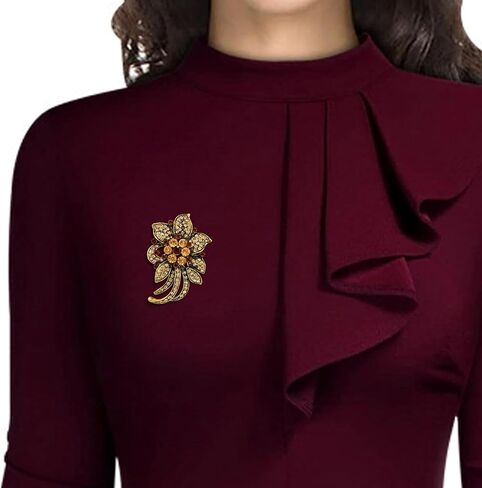 HAISWET Wedding Bridal Rhinestone Flower-shape Brooch Pin for Women in Saudi Arabia