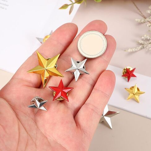 دبابيس Uxcell Star التلبيب، دبابيس جائزة شارة نجمة للرجال والنساء حقائب الظهر والقبعات والسترات والإكسسوارات والديكورات in Saudi Arabia
