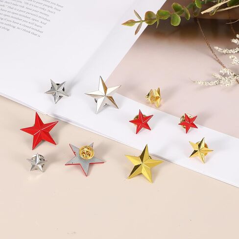 دبابيس Uxcell Star التلبيب، دبابيس جائزة شارة نجمة للرجال والنساء حقائب الظهر والقبعات والسترات والإكسسوارات والديكورات in Saudi Arabia