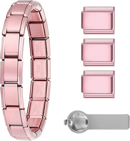 papasgix Italian Charm Bracelets, Italian Charm Bracelet Links, 9mm Stainless Steel Italian Charms, Detachable Personalized in Saudi Arabia