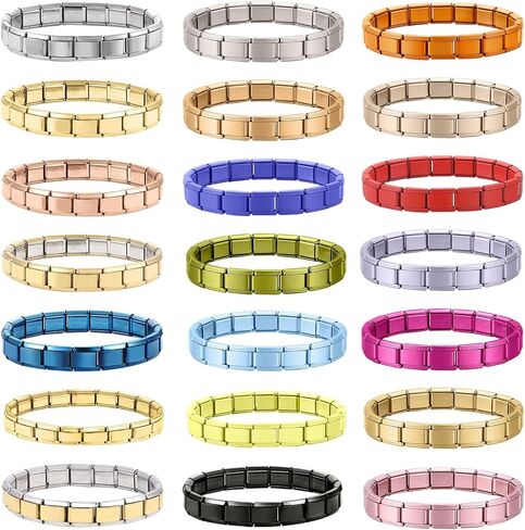 papasgix Italian Charm Bracelets, Italian Charm Bracelet Links, 9mm Stainless Steel Italian Charms, Detachable Personalized in Saudi Arabia