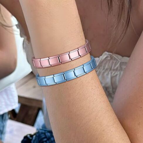 papasgix Italian Charm Bracelets, Italian Charm Bracelet Links, 9mm Stainless Steel Italian Charms, Detachable Personalized in Saudi Arabia