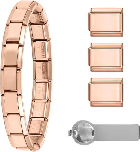 papasgix Italian Charm Bracelets, Italian Charm Bracelet Links, 9mm Stainless Steel Italian Charms, Detachable Personalized in Saudi Arabia