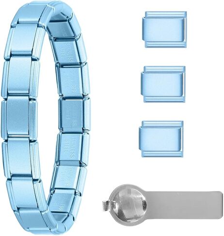 papasgix Italian Charm Bracelets, Italian Charm Bracelet Links, 9mm Stainless Steel Italian Charms, Detachable Personalized in Saudi Arabia