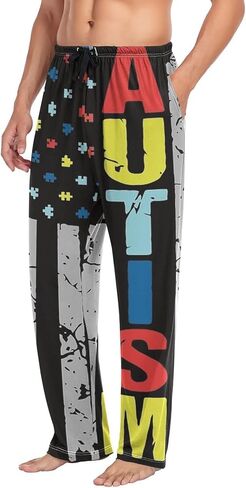 سروال بيجامة رجالي من XUWU Pj Bottoms خفيف الوزن وناعم مع جيوب برباط in Kuwait