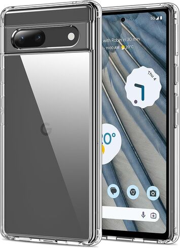 Hoomil for Google Pixel 9 و Google Pixel 9 Pro Case ، غير الصفراء ، حماية إسقاط ، مضاد للخلع ، غطاء الهاتف الثابت الشفاف-Crystal Clear in Kuwait