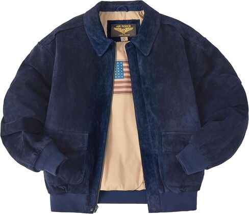 Landing Leathers Men Air Force A-2 Suede Leather Flight Bomber Jacket (Also available in Big & Tall) in Saudi Arabia
