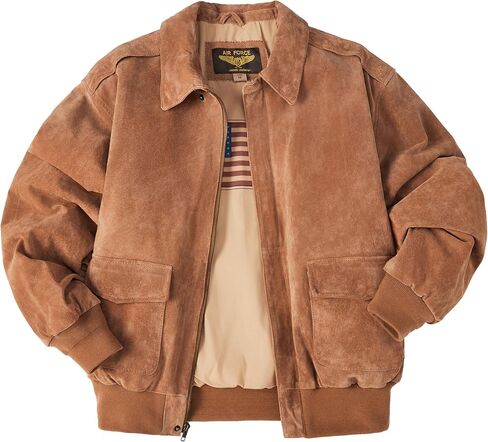 Landing Leathers Men Air Force A-2 Suede Leather Flight Bomber Jacket (Also available in Big & Tall) in Saudi Arabia
