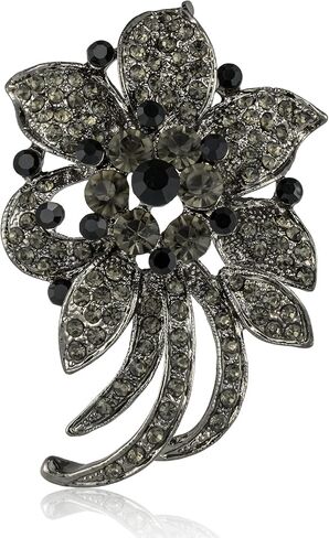 HAISWET Wedding Bridal Rhinestone Flower-shape Brooch Pin for Women in Saudi Arabia