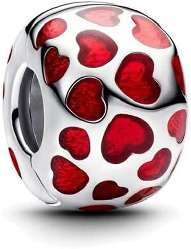 HuooNew 925 Sterling Silver Charms, Moveable Toy Cube, Entwined, Rose in Bloom Heart Charm Fit Pandora Bracelets Valentine's Day Jewellery Gifts for Women in Saudi Arabia