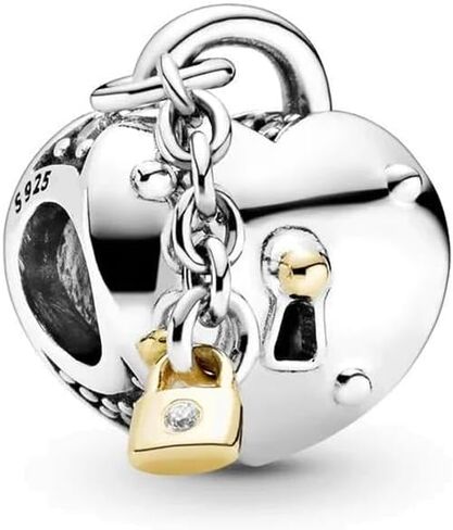 HuooNew 925 Sterling Silver Charms, Moveable Toy Cube, Entwined, Rose in Bloom Heart Charm Fit Pandora Bracelets Valentine's Day Jewellery Gifts for Women in Saudi Arabia
