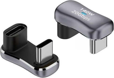 180 درجة USB-C إلى محول USB-A 3.1 ، 10 جيجابت في الثانية USBC ذكر إلى محول أنثى USBA 240W 2PACK أسود in Kuwait