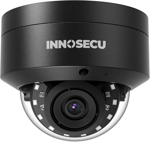 AI 8MP PoE IP Camera, Vandal-Proof Dome Security Camera Outdoor, AI Alarms with Human and Vehicle Detection, Night Vision 100ft, 2.8mm Lens Wide Angle 110°, Built-in Mic, IND8BR54A (White) in Kuwait