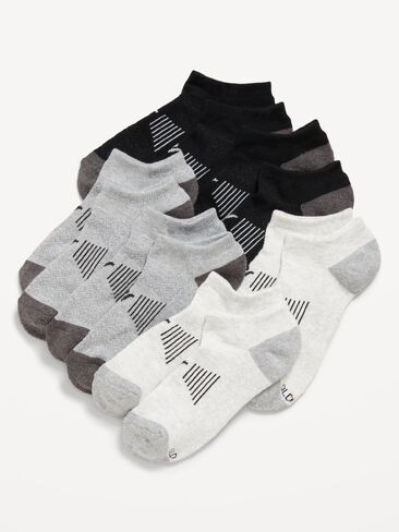 جوارب Old Navy Ankle Go-Dry Performance مكونة من 6 قطع للأولاد - رمادي in Saudi Arabia