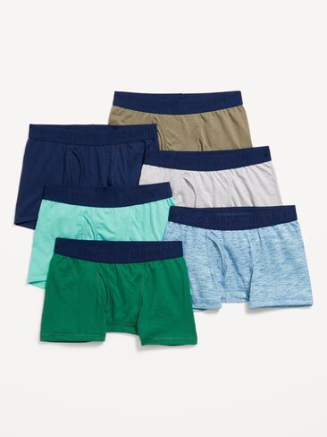 ملابس داخلية بوكسر سادة من Old Navy 6 قطع للأولاد - أخضر in Saudi Arabia