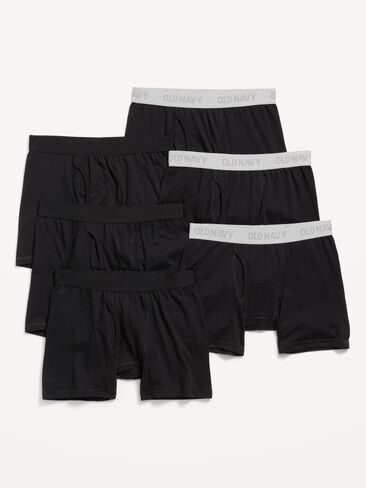 Old Navy Solid Boxer-Brief Underwear 6-Pack for Boys - Black Jack in Saudi Arabia