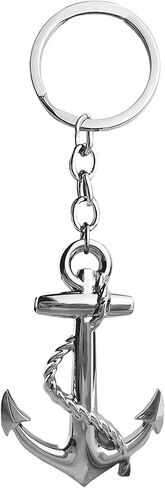 سلسلة مفاتيح AiliStar AiiStar Anchor Keychain فضية مع حلقة لحقائب الظهر والأمتعة in Saudi Arabia