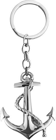 سلسلة مفاتيح AiliStar AiiStar Anchor Keychain فضية مع حلقة لحقائب الظهر والأمتعة in Saudi Arabia