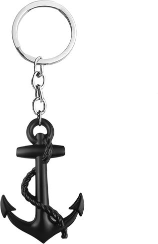 سلسلة مفاتيح AiliStar AiiStar Anchor Keychain فضية مع حلقة لحقائب الظهر والأمتعة in Saudi Arabia