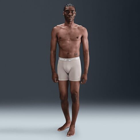 Nike Dri-FIT Essential Micro Men's Boxer Briefs (3-Pack) (KE1157-032, Ash) in Saudi Arabia