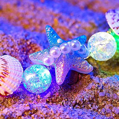 Fstrend Boho Starfish Shell Choker Necklace Light Up White Pearl Beach Chain Seashell Led Necklaces for Women in Saudi Arabia