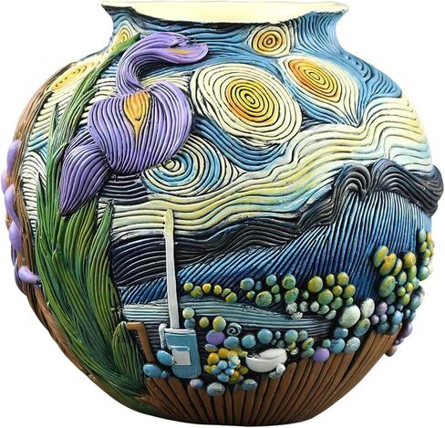 Starry Night Vase Plant Pot Unique Planters for Indoor Plants and Outdoor Plants - Unique Plant Pots and Vases for Home Decor Pot Comes with a Drainage Hole in Saudi Arabia