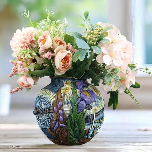 Starry Night Vase Plant Pot Unique Planters for Indoor Plants and Outdoor Plants - Unique Plant Pots and Vases for Home Decor Pot Comes with a Drainage Hole in Saudi Arabia