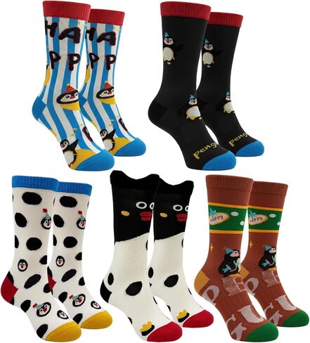 جوارب Rutuioy Novelty Penguin Crew كاجوال رياضية رياضية مجنونة للنساء والرجال in Kuwait