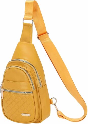 PU Leather Small Sling Bag Mini Crossbody Packpack - 7.9 "جيد للتنزه في السفر رياضة ركوب الدراجات - الوردي in Saudi Arabia