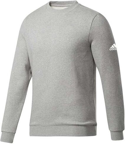 adidas Mens Fleece Crew Sweatshirt M Medium Grey Heather-White in Saudi Arabia