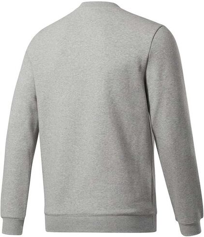 adidas Mens Fleece Crew Sweatshirt M Medium Grey Heather-White in Saudi Arabia