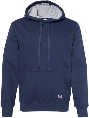 Russell Athletic Unisex Cotton Classic Hooded Sweatshirt-NAVY-XL in Saudi Arabia