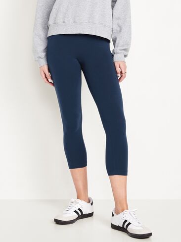 Old Navy High-Waisted Fashion Layering Cropped Legging - OBSCURE NIGHT in Kuwait