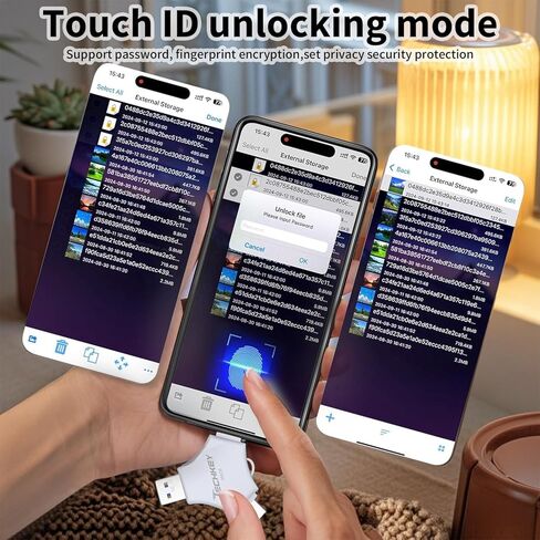 محرك أقراص USB 3.0 فلاش 64 جيجا بايت لجهاز iPhone ، 3in1 عصا تخزين حارس مرمى الصور الخارجي لالتقاط الصور/الفيديو/البيانات الاحتياطية ، V4.46HIGH in Kuwait