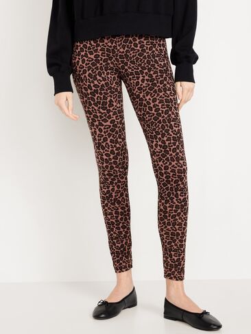 Old Navy High-Waisted Jersey Fashion Layering Leggings - Cheetah in Kuwait