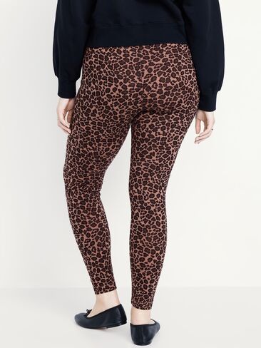 Old Navy High-Waisted Jersey Fashion Layering Leggings - Cheetah in Kuwait