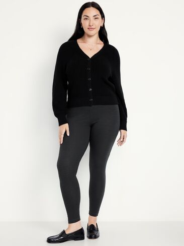 Old Navy High-Waisted Jersey Fashion Layering Leggings - Gray Houndstooth in Kuwait