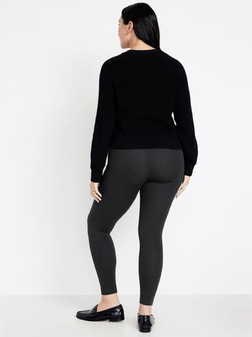 Old Navy High-Waisted Jersey Fashion Layering Leggings - Gray Houndstooth in Kuwait