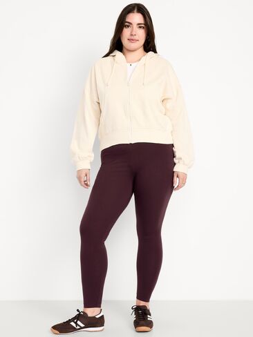 بنطال ضيق بطبقات من الجيرسيه عالي الخصر من Old Navy - بني داكن داكن in Kuwait