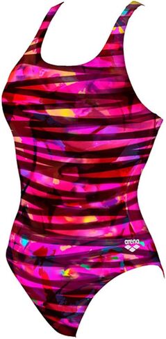 Arena Women's Maxlife Shirley Athletic Sway Strap Racer Back One One Swimsuit-Grape Violet-26 in Kuwait