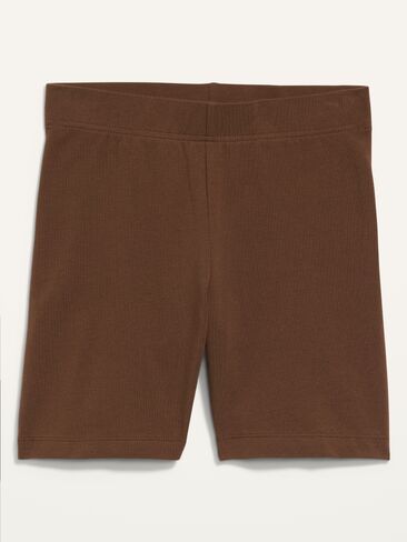 Old Navy High-Waisted Jersey Biker Shorts -- 6-inch inseam - Dark Walnut in Kuwait